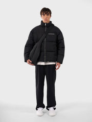 Don't Waste Culture Laore Puffer Jacket | Black