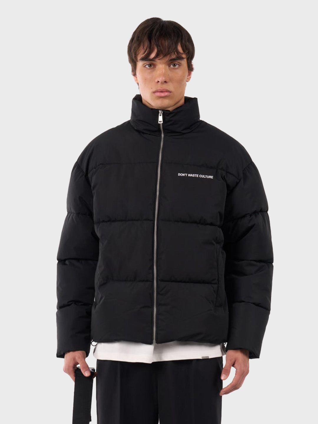 Don't Waste Culture Laore Puffer Jacket | Black