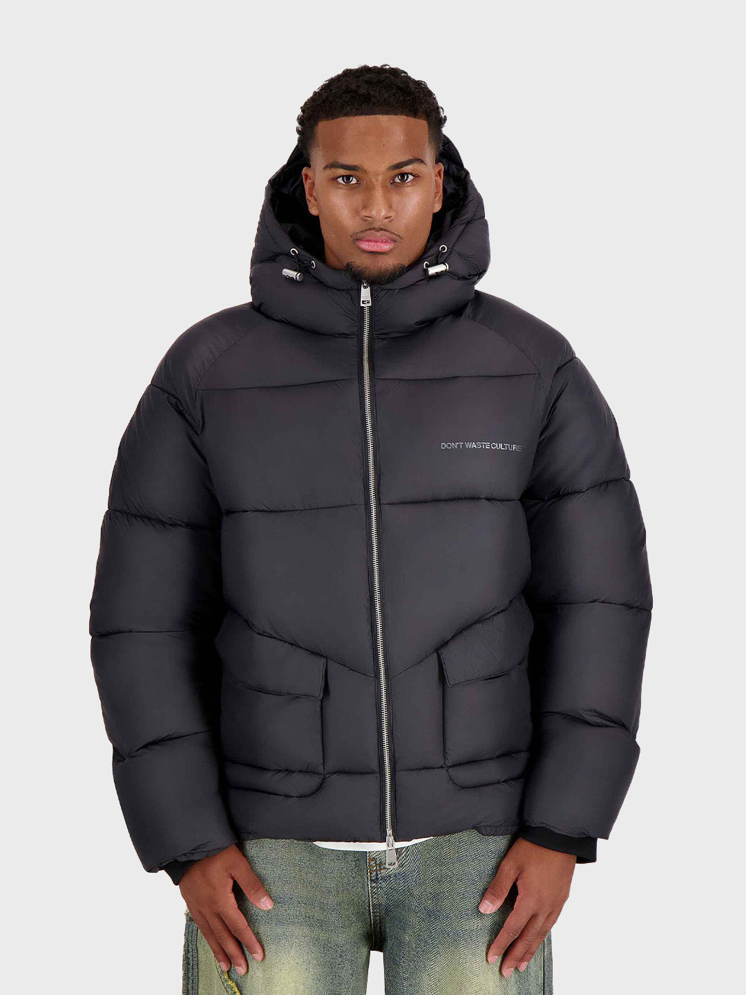 Don't Waste Culture Valida Puffer Jacket | Black