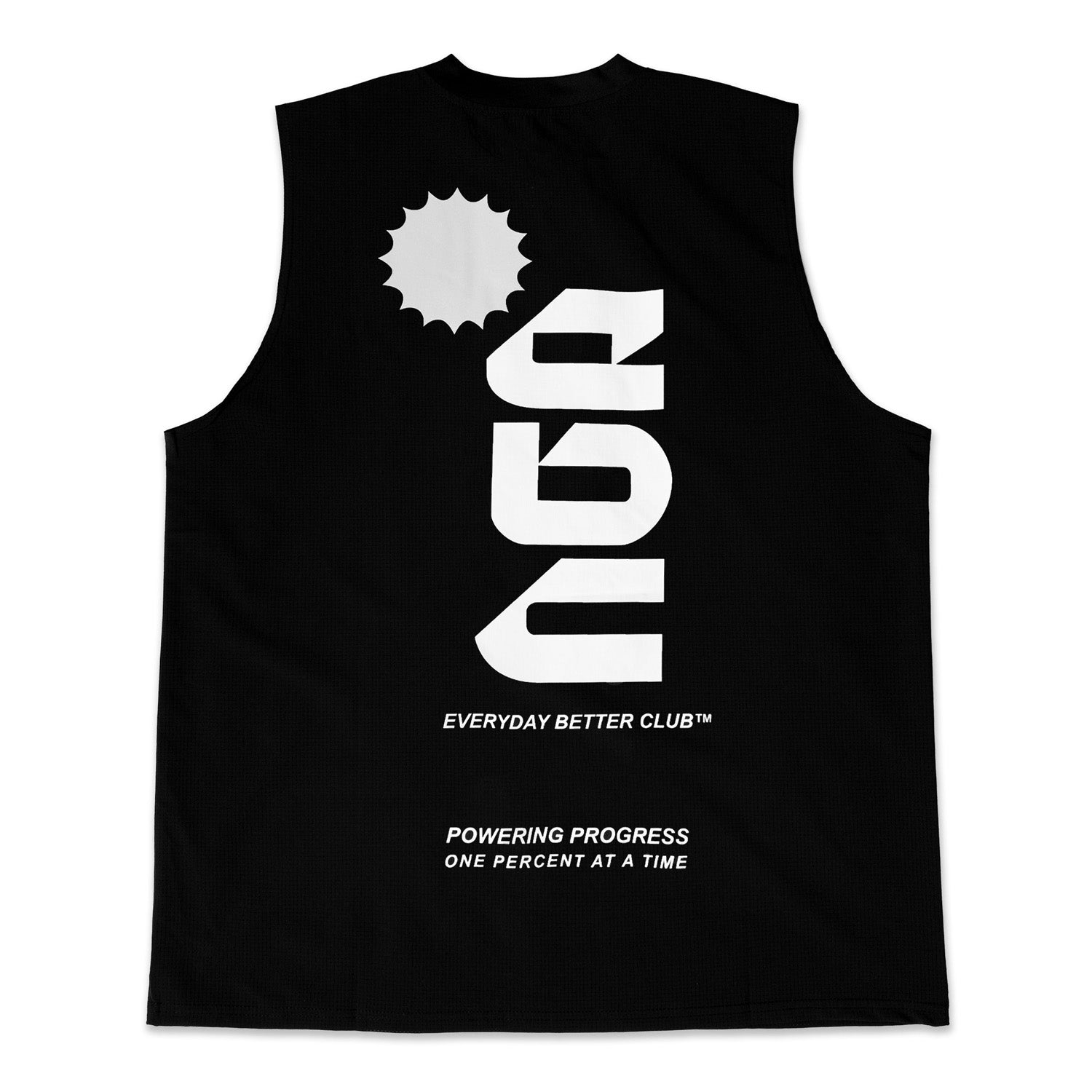 Everday Better Club Performance Tank Black White