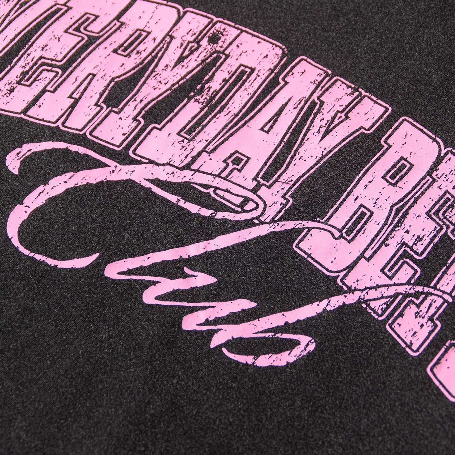 Everyday Better Club "Club Classic" Scripted  T-Shirt Black Pink