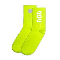 Everyday Better Club Performance Socks Neon White