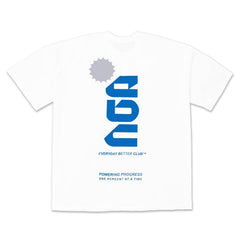 Everyday Better Club Performance T-Shirt White Blue