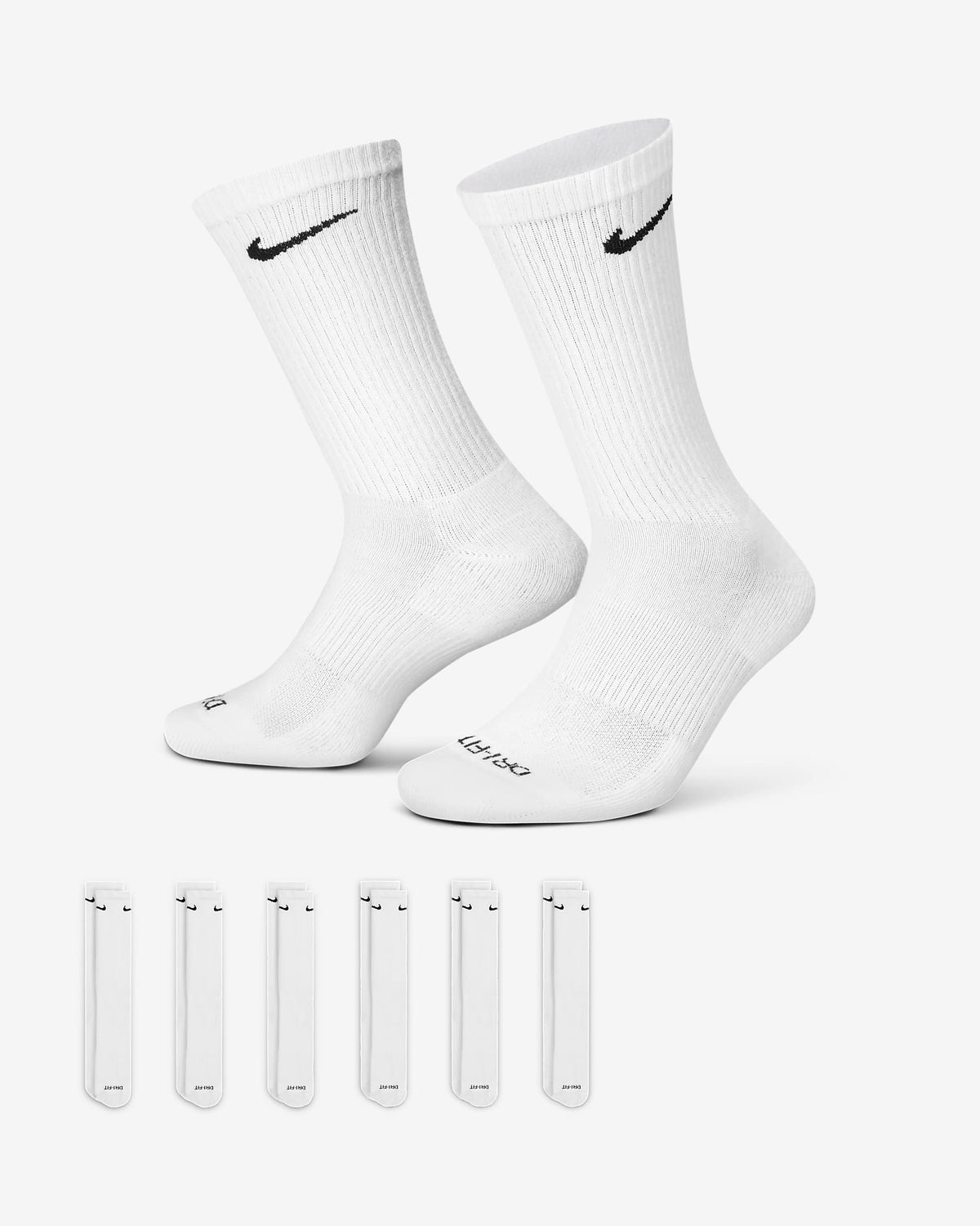 Everyday Plus Cushioned Training Crew Socks (6-Pack)