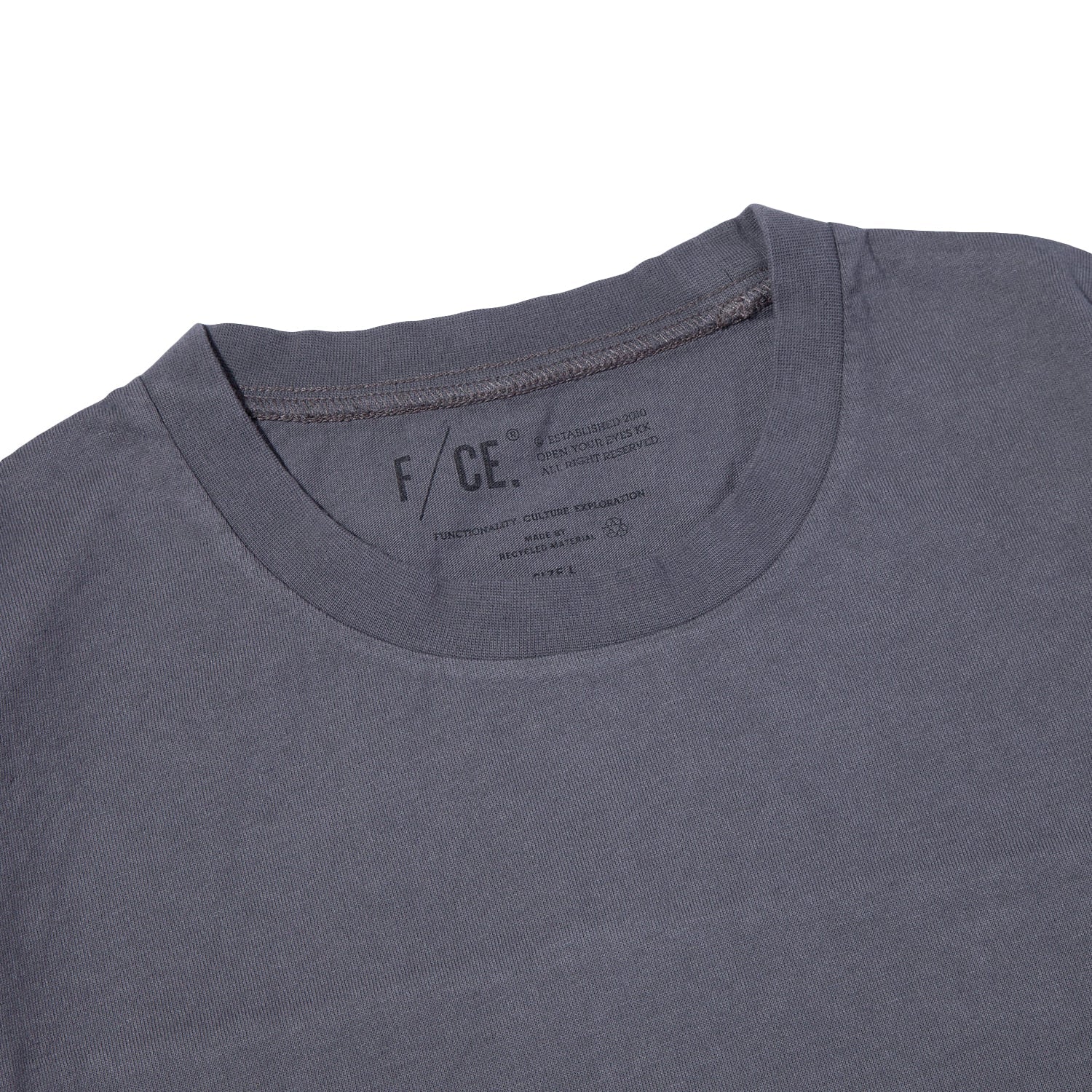F/CE Men Natural Pigment Oversized Tee Charcoal