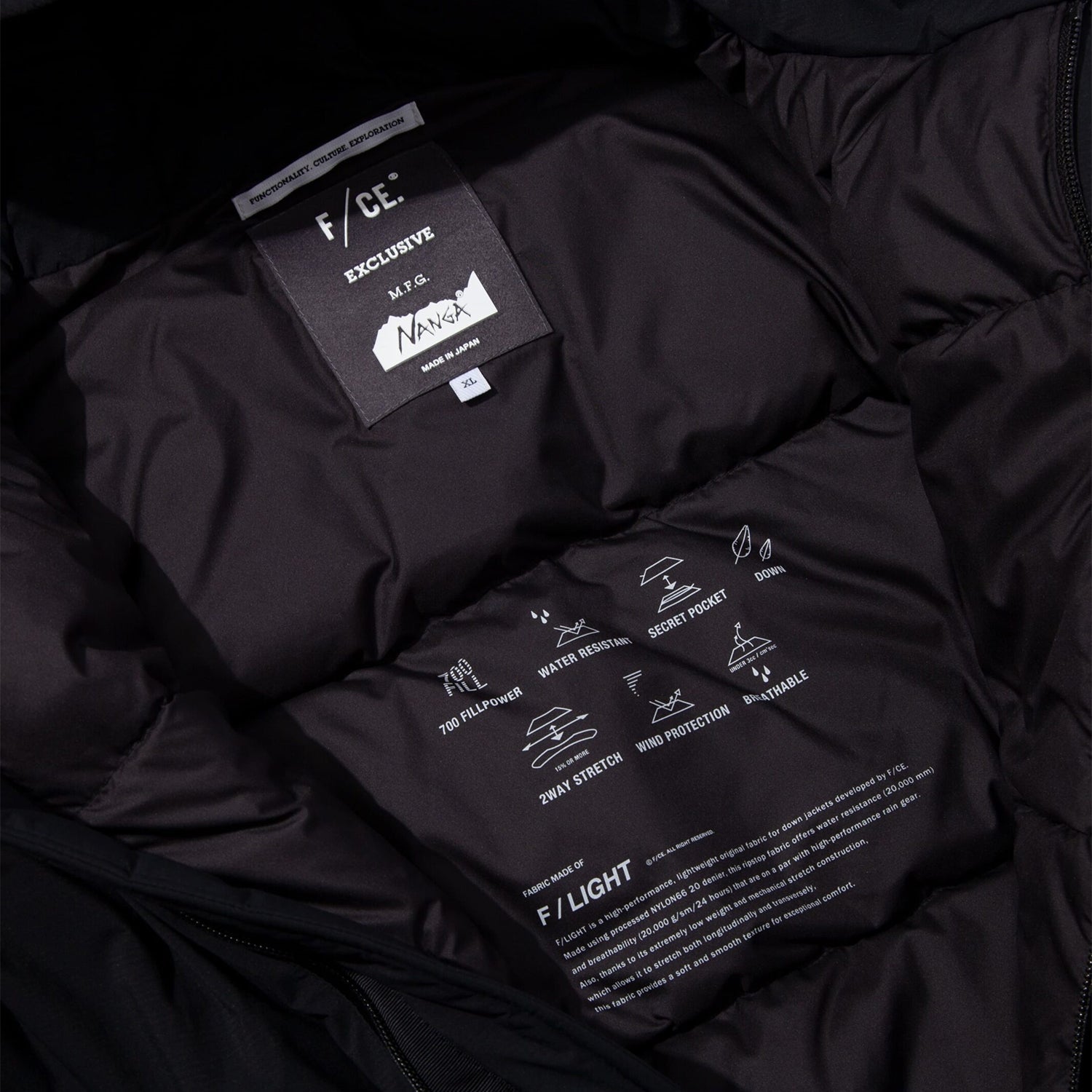 F/CE x NANGA FT MIL Down Parka Black