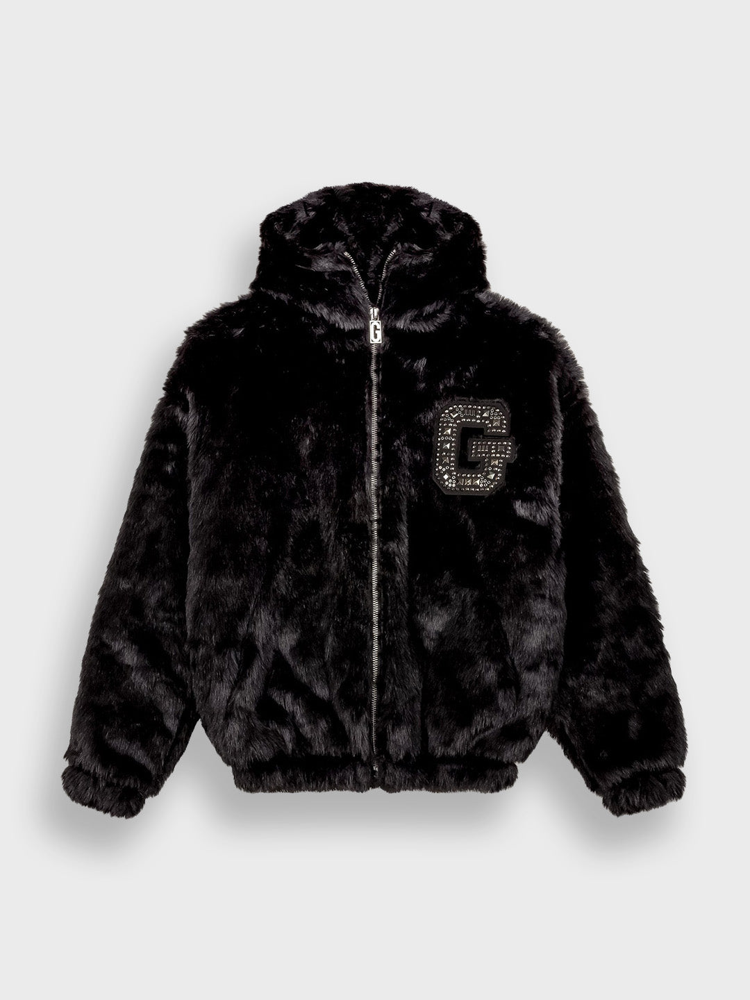 Grimey Royal Paw Faux Fur Jacket | Black