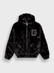 Grimey Royal Paw Faux Fur Jacket | Black