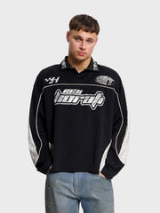 Horati Racing Longsleeve Polo | Black