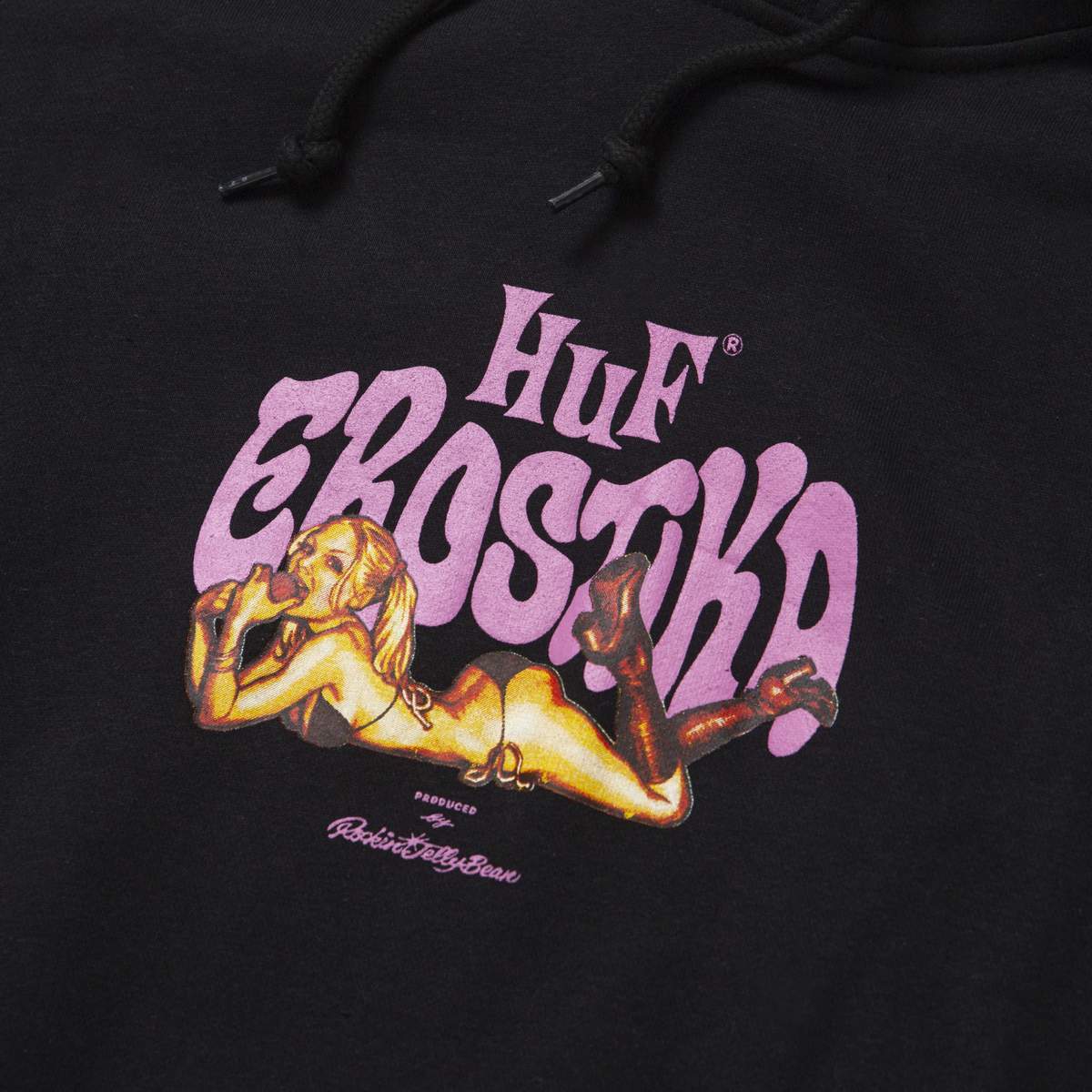 Huf Men Rjb Erostika Pullover Hoodie Black PF00374-BLK