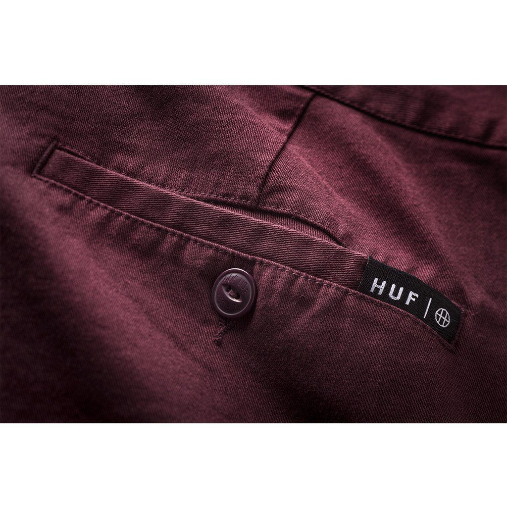 HUF TWILL WALK SHORT WINE HUFPT51003-WNE