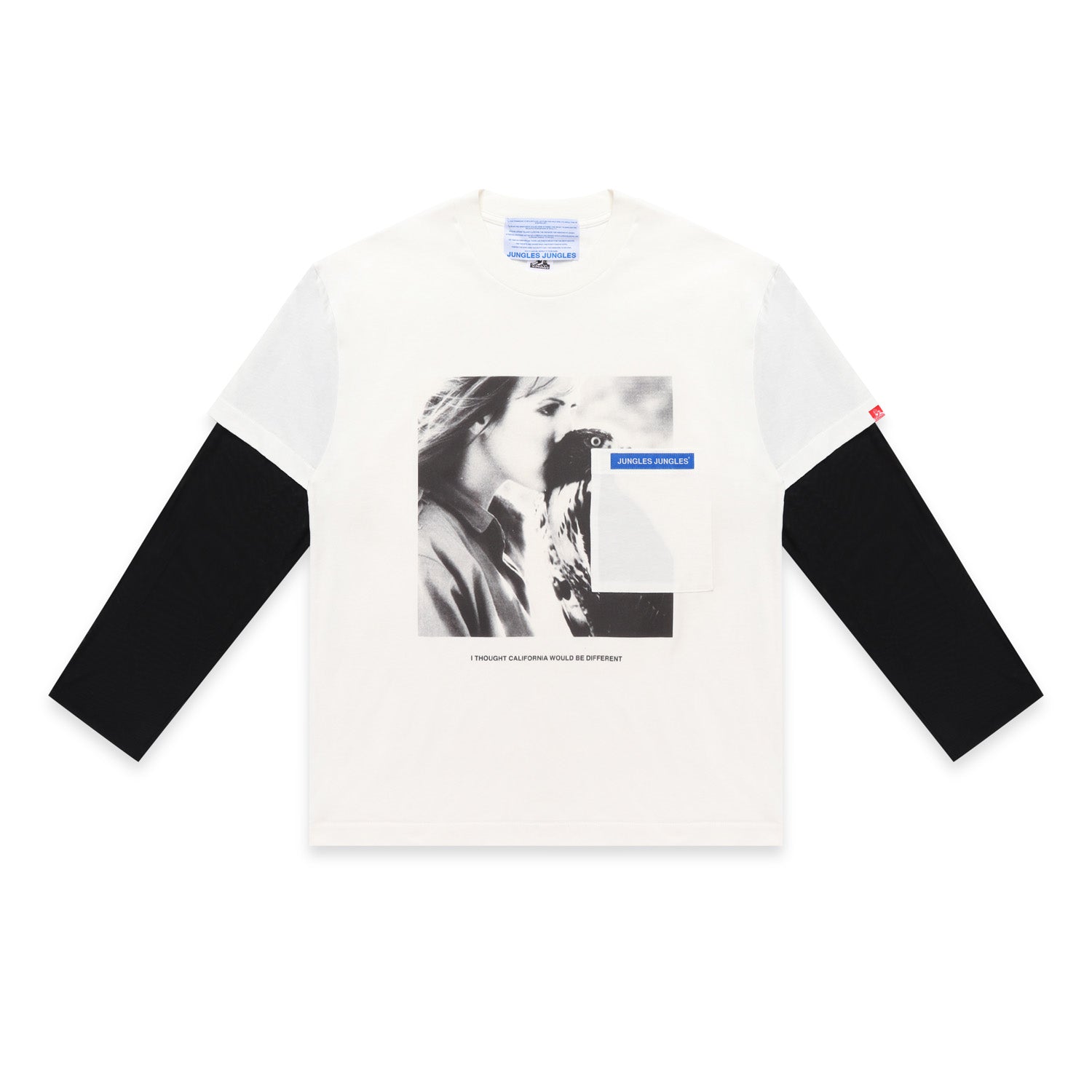Jungles Men Eagles Mesh Sleeve Tee White Black