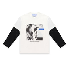 Jungles Men Eagles Mesh Sleeve Tee White Black