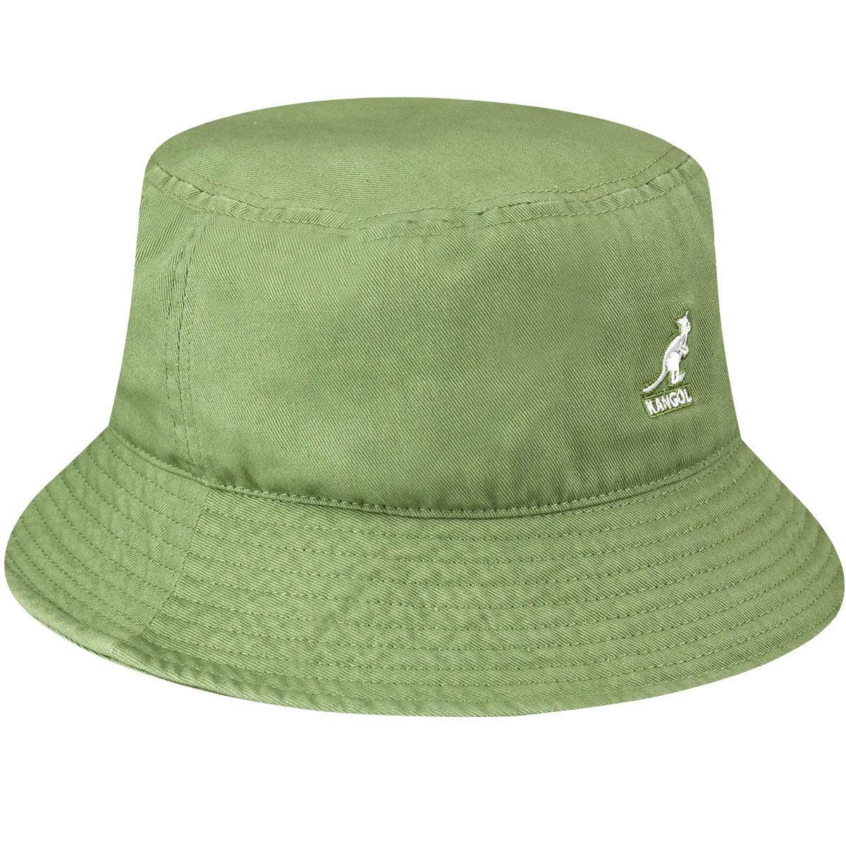 Kangol Washed Bucket Hat Oil Green