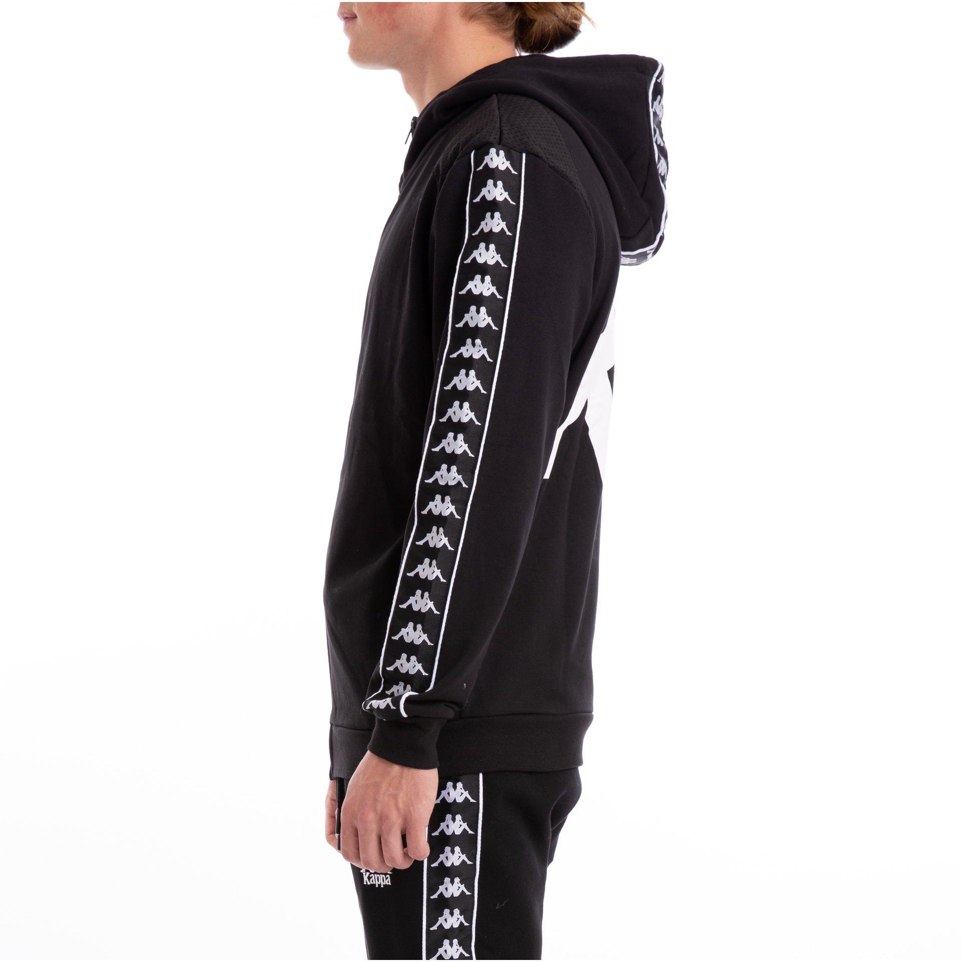 Kappa Authentic Bray Black White Hoodie 304IEL0-906