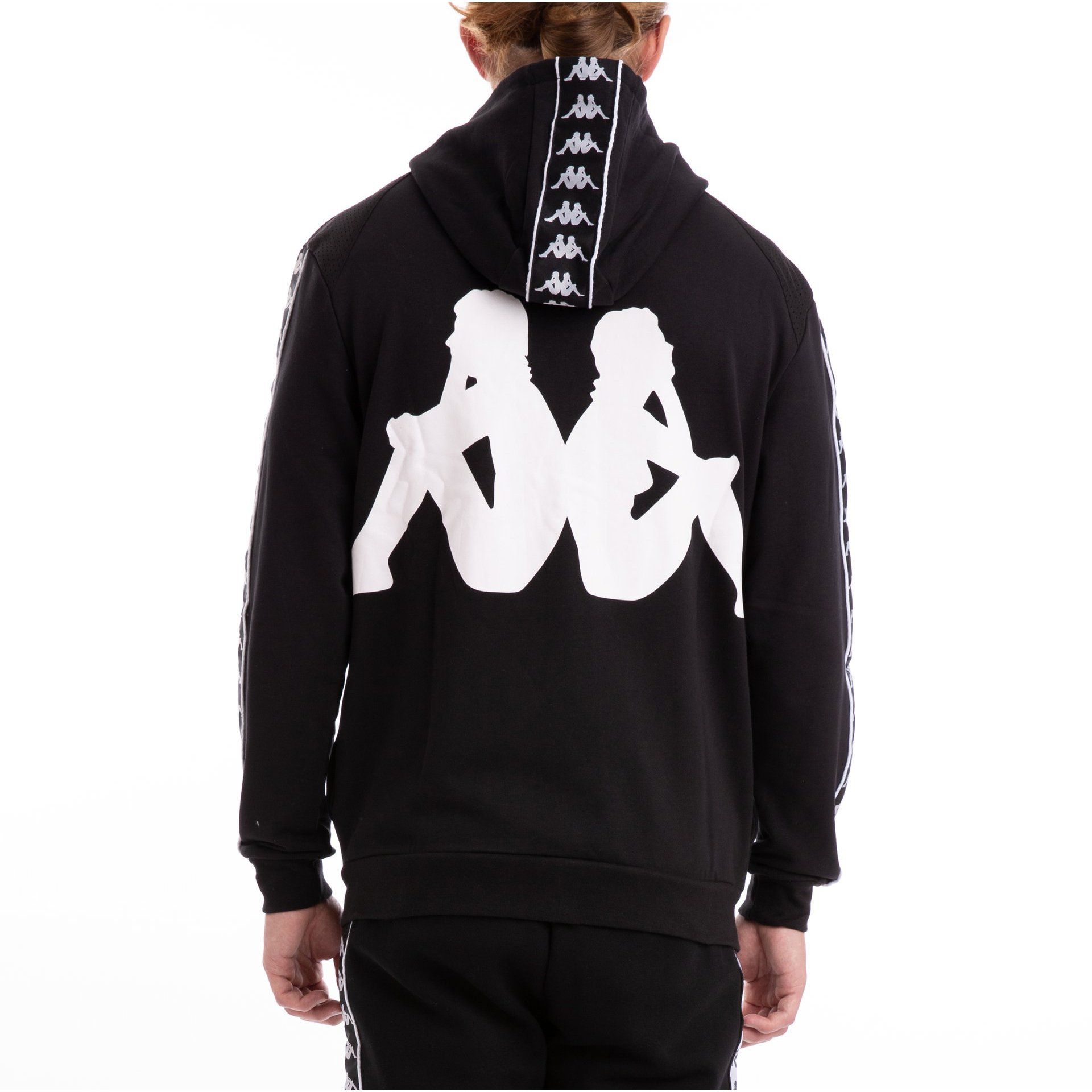 Kappa Authentic Bray Black White Hoodie 304IEL0-906