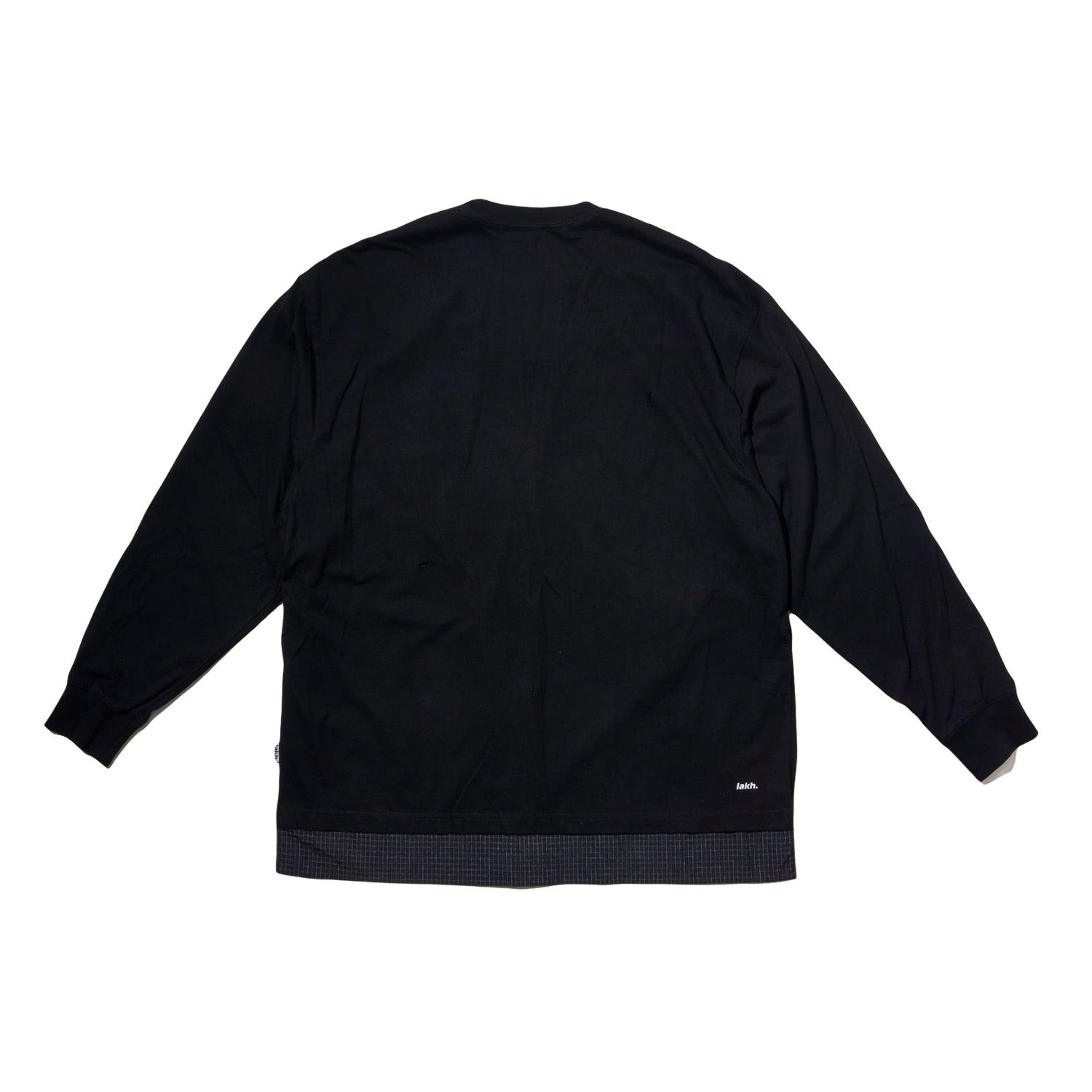 LAKH Distressed Patch Layering Tee Black