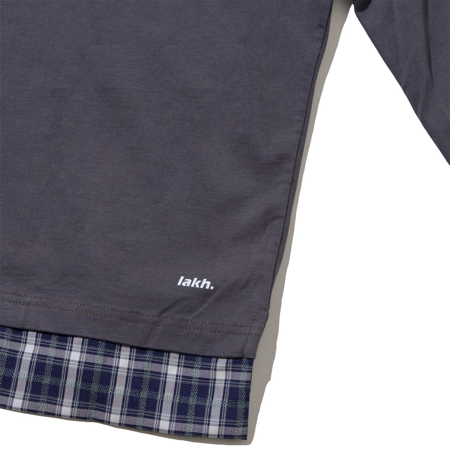 LAKH Distressed Patch Layering Tee DK Grey