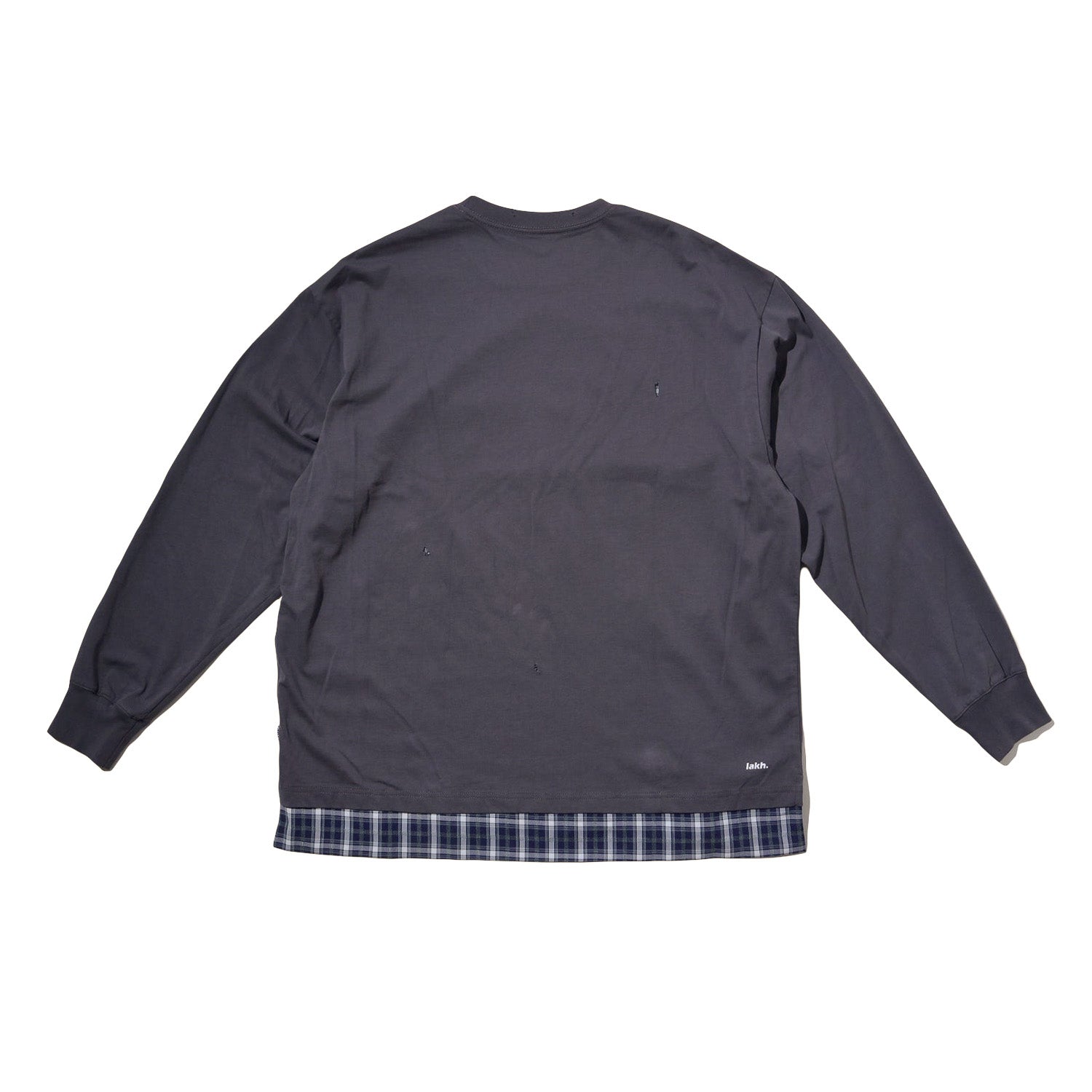 LAKH Distressed Patch Layering Tee DK Grey