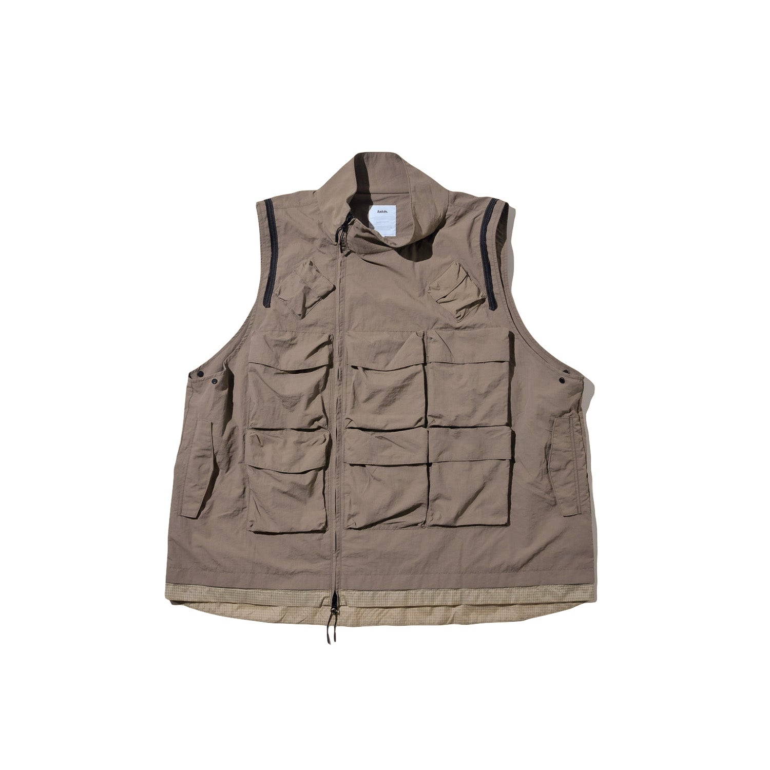 LAKH Double-way Detachable Vest Jacket Kahki