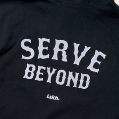 LAKH Embroidery Hooded Sweatshirt Black