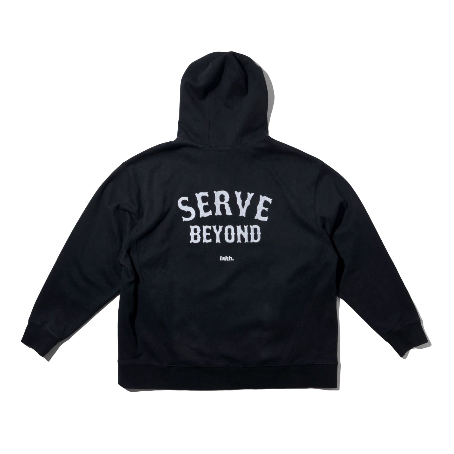 LAKH Embroidery Hooded Sweatshirt Black