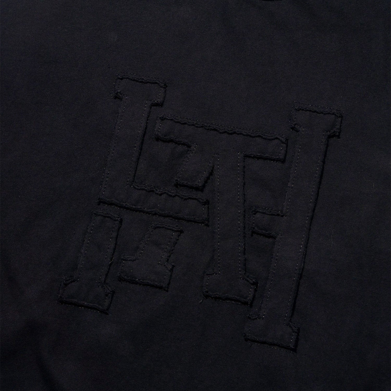 LAKH Patchwork Logo Half Sleeve Tee Black