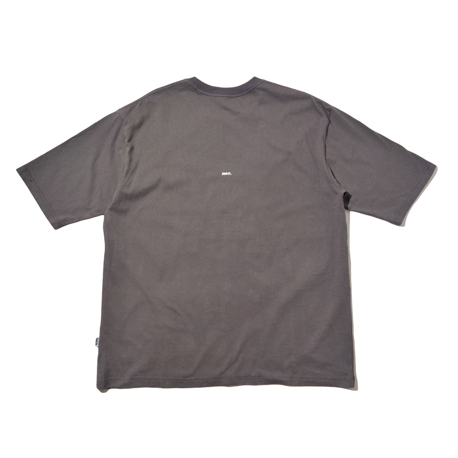 LAKH Patchwork Logo Half Sleeve Tee Grey