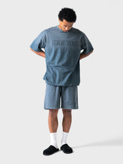 Lumi3re Fade Logo Shorts | Washed Grey