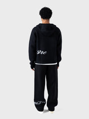 Lumi3re Knitted Zip Hoodie | Black