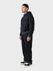 Lumi3re Logo Zipper Tracksuit | Washed Black