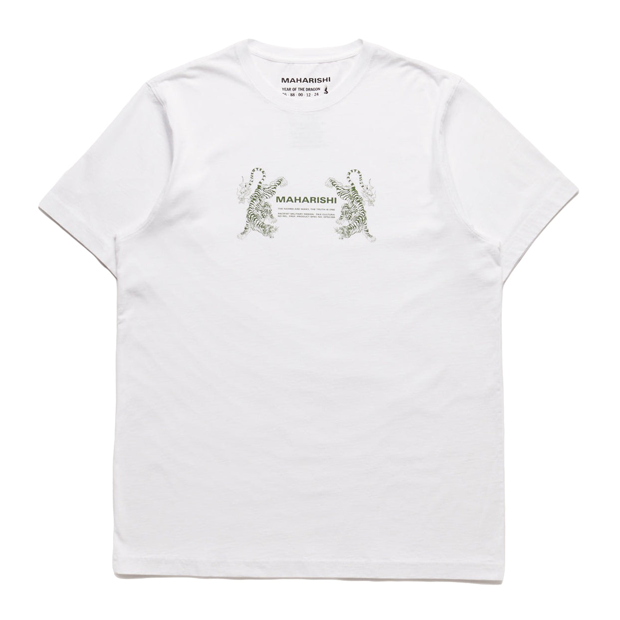 Maharishi Men Double Tigers Miltype T-Shirt White