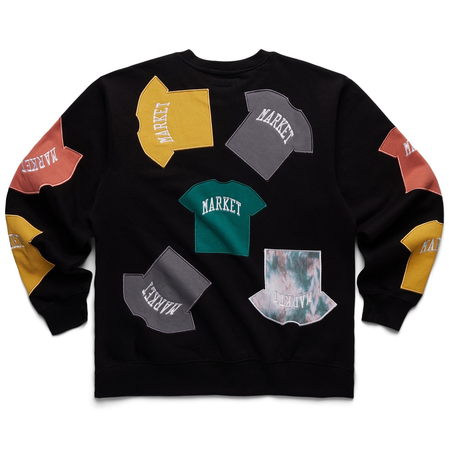 Market Men T-Shirt Patch Crewneck Sweatshirt Black