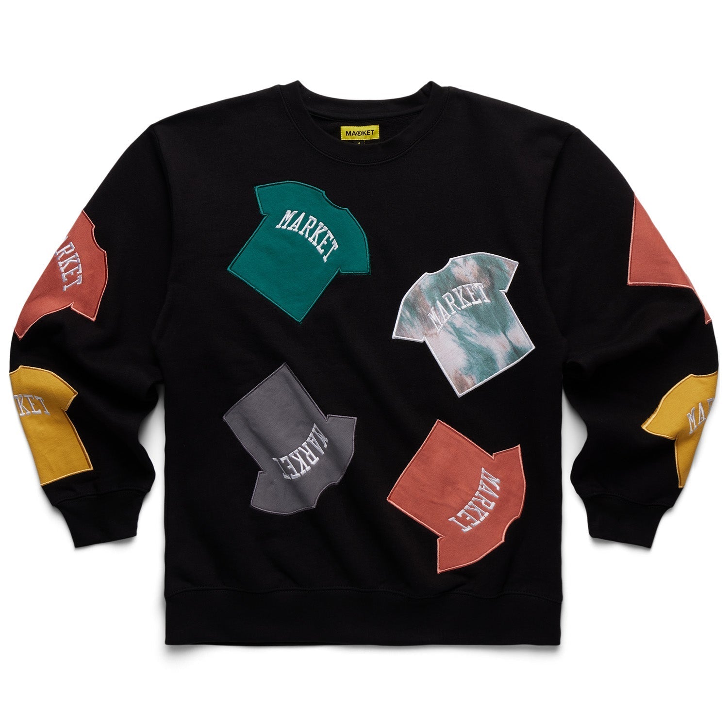 Market Men T-Shirt Patch Crewneck Sweatshirt Black
