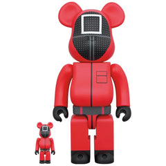 Medicom Japan Squid Game Guard Square 100% & 400% Bearbrick JAN228777I