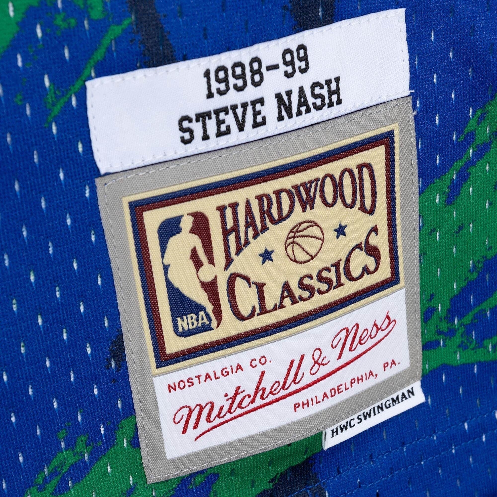 Mitchell & Ness Men NBA Dallas Mavericks Team Marble Swingman Jersey Steve Nash Blue TFSM1278DMA98SN