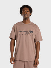 New Balance Linear Graphic T-Shirt | Earth Shadow