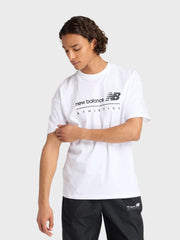 New Balance Linear Graphic T-Shirt | White