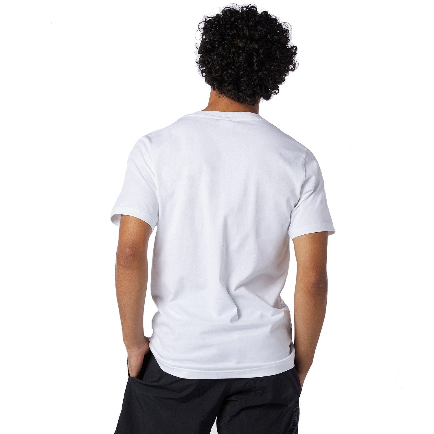 New Balance Men Athletics Linear Tee White MT11548-WHT