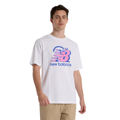 New Balance Men Face Oka Smile T-Shirt White