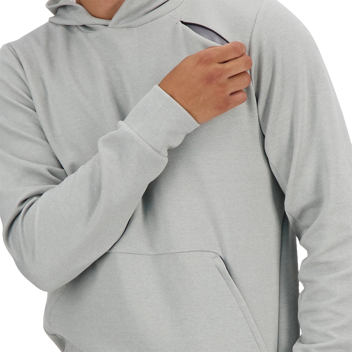New Balance Men Tech Knit Hoodie Athletic Grey MT41139-AG