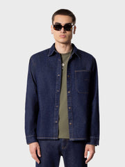 Off The Pitch Double Face Denim Shirt | Dark Blue