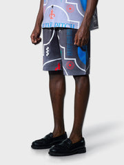 Off The Pitch Global Satin Shorts | Black