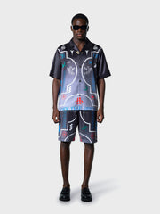 Off The Pitch Global Satin Shorts | Black