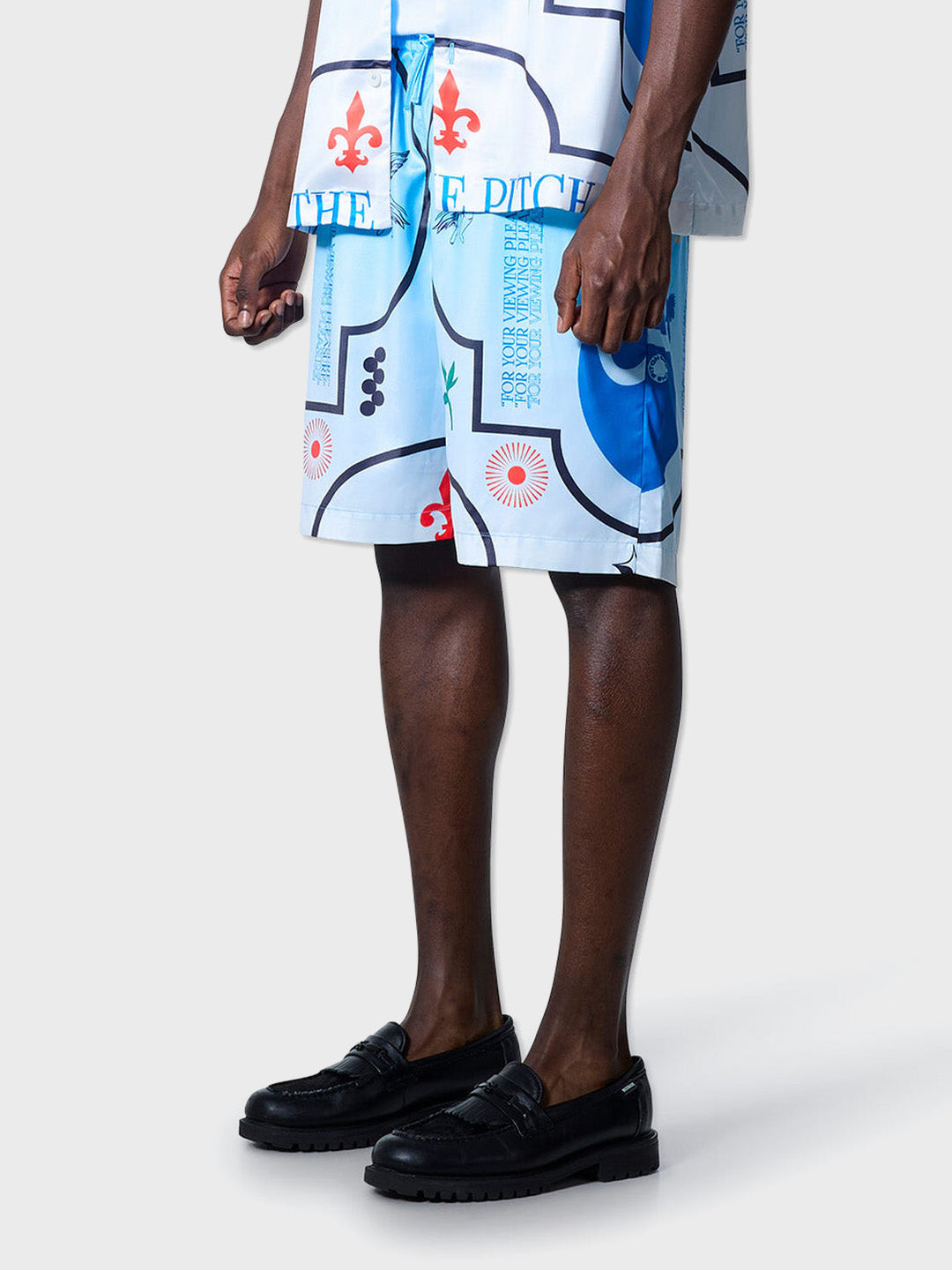 Off The Pitch Global Satin Shorts | Blue