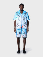 Off The Pitch Global Satin Shorts | Blue