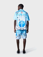Off The Pitch Global Satin Shorts | Blue