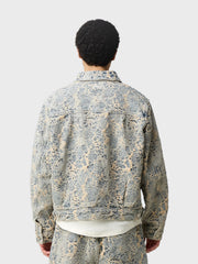 Off The Pitch Jacquard Denim Jacket | Dusty Blue