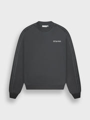 Off The Pitch Raw Edge Panel Crewneck Sweater | Dark Shadow
