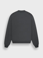 Off The Pitch Raw Edge Panel Crewneck Sweater | Dark Shadow